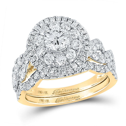2 CT-Diamond 1/2CT-CRD BELLISIMMO BRIDAL SET CERTIFIED
