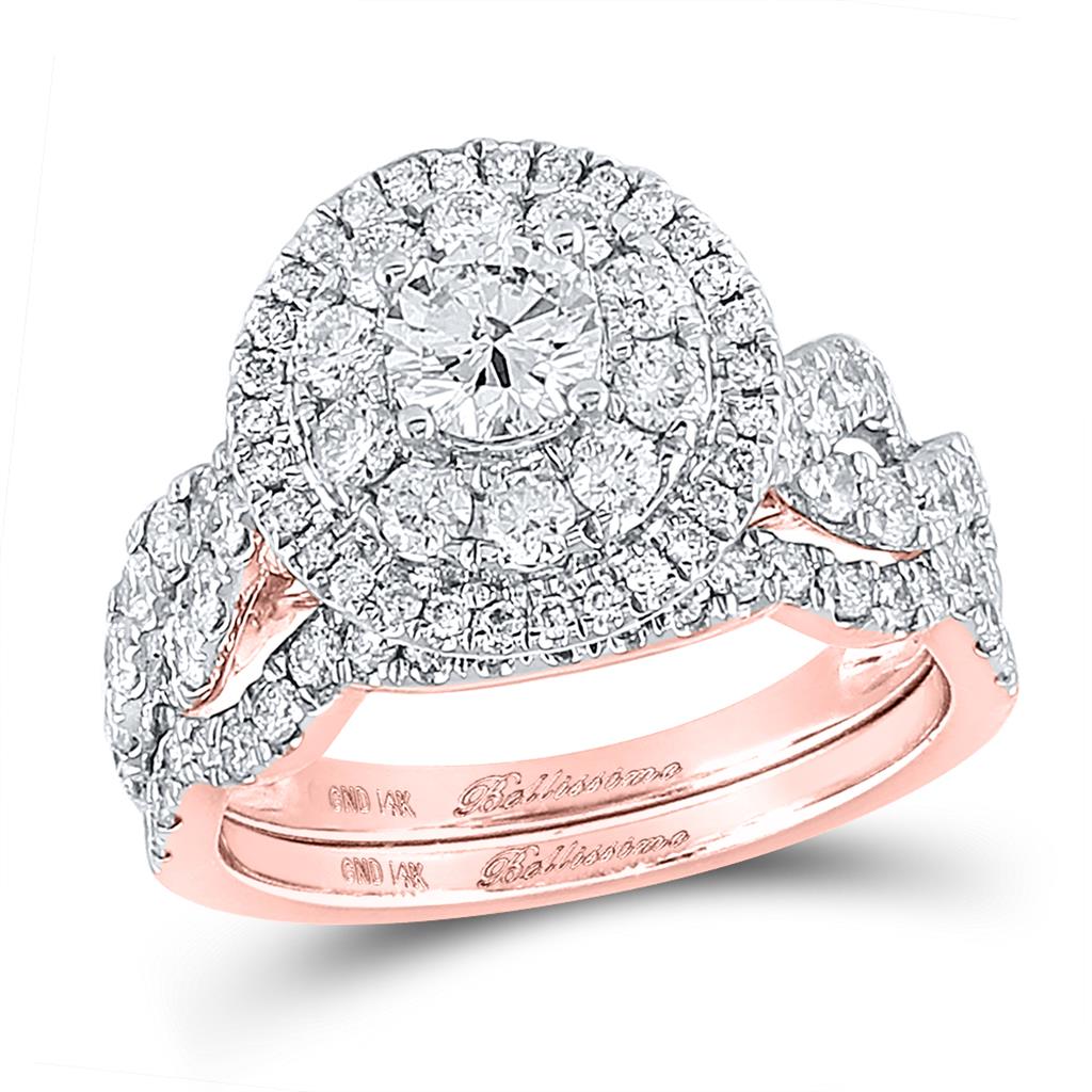 2 CT-Diamond 1/2CT-CRD BELLISIMMO BRIDAL SET CERTIFIED