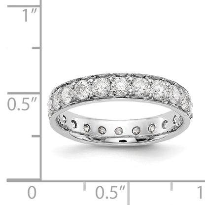 14k White Gold Polished Vintage 2ct Diamond Eternity Band