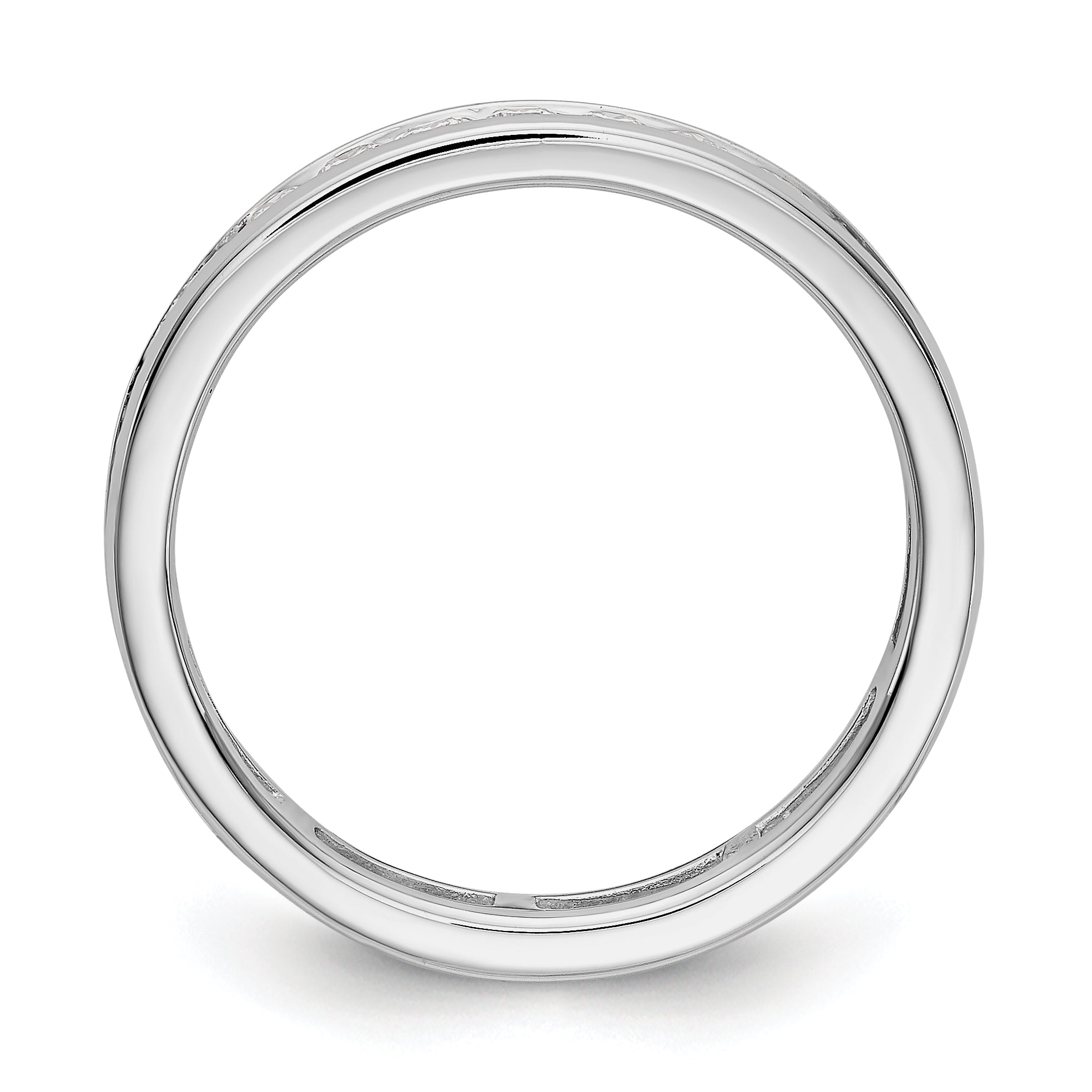 1Ct. Natural Diamond Womens Eternity Wedding Band Ring in 14k White Gold
