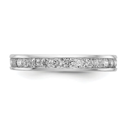 1Ct. Natural Diamond Womens Eternity Wedding Band Ring in 14k White Gold