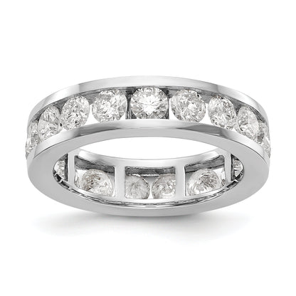 2 Ct. Natural Diamond Womens Eternity Anniversary Wedding Band Ring in 14k White Gold