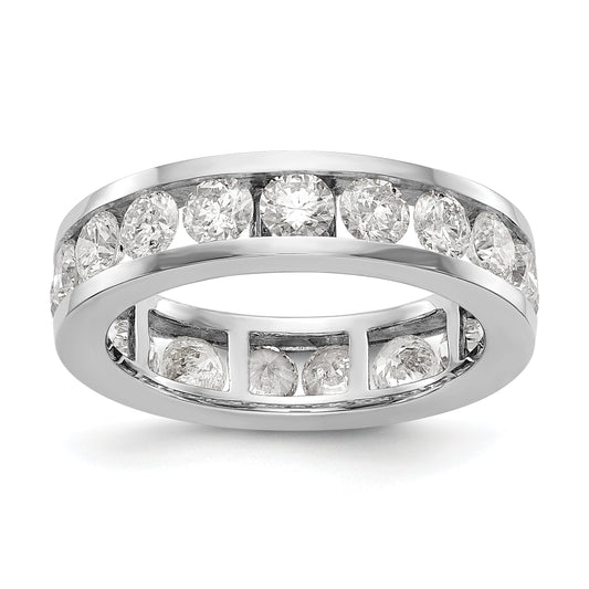 2 Ct. Natural Diamond Womens Eternity Anniversary Wedding Band Ring in 14k White Gold