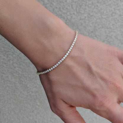 2.0 ct. tw. Classic Four-Prong Natural Diamond Tennis Bracelet in 14K Yellow Gold