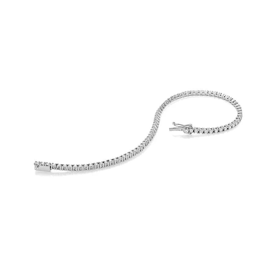 3/4 ct. tw. Classic Four-Prong Natural Diamond Tennis Bracelet in 10K White Gold