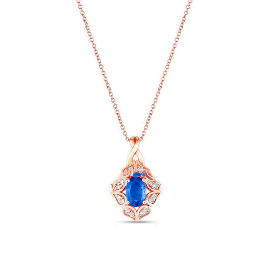 Original Le Vian  Blueberry Sapphire Pendant set in 14K Strawberry Gold