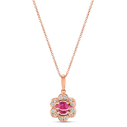 Original Le Vian  Passion Ruby Pendant set in 14K Strawberry Gold