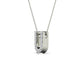 Original Maulijewels 0.11 Carat Natural Diamond Initial " U " Necklace Pendant In 14K White Gold With 18" Cable Chain