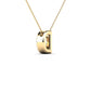 Original Maulijewels " D " Initial Set With 0.12 Carat Sparkling Natural White Diamond Pendant Necklace In 14K Yellow Gold With 18" Cable Chain