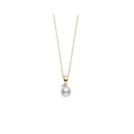 Original Mikimoto Akoya Cultured Pearl Pendant in 18K Yellow Gold - PPS751K