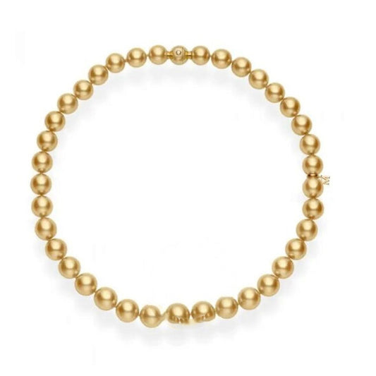 Original Mikimoto Golden South Sea Cultured Pearl Necklace