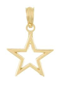 10K Yellow Gold Cut-Out Star Charm