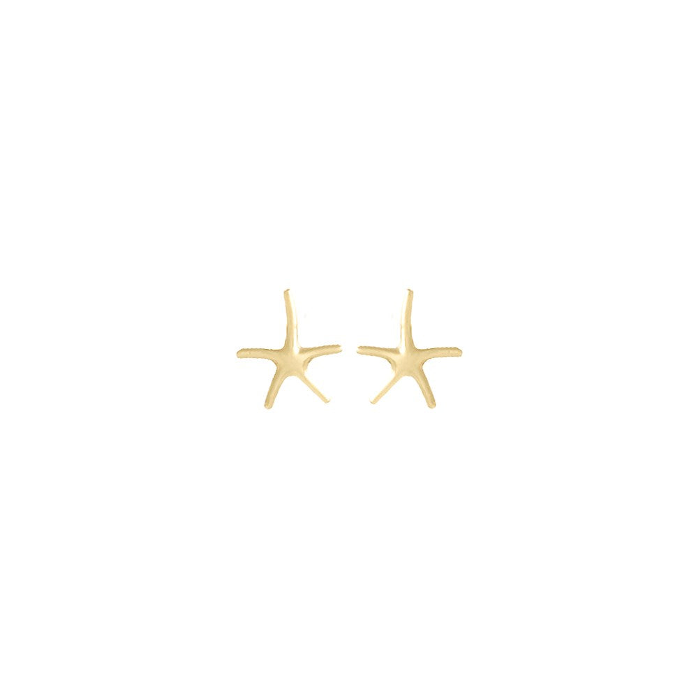 10K Yellow Gold Starfish Earrings