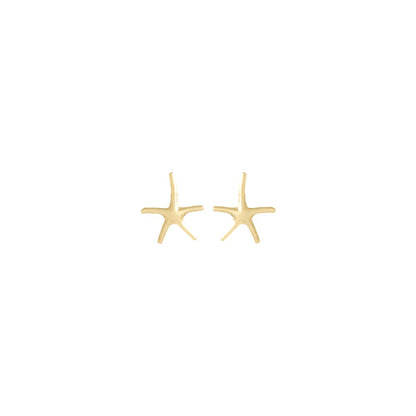 10K Yellow Gold Starfish Earrings