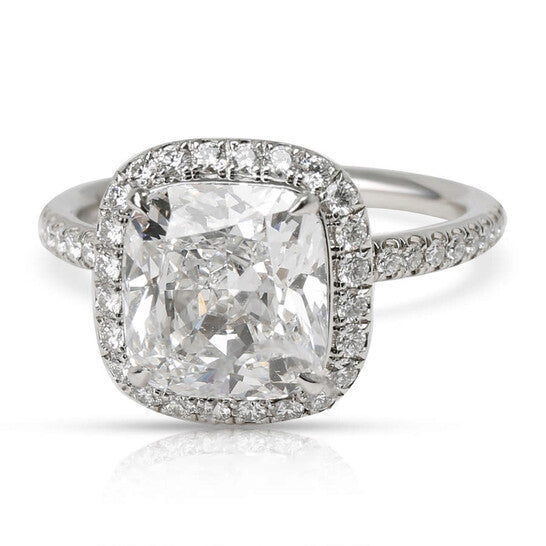 Original Pre-Owned Harry Winston Diamond Engagement Ring in Platinum (2.66 ct Cushion D/VVS2)