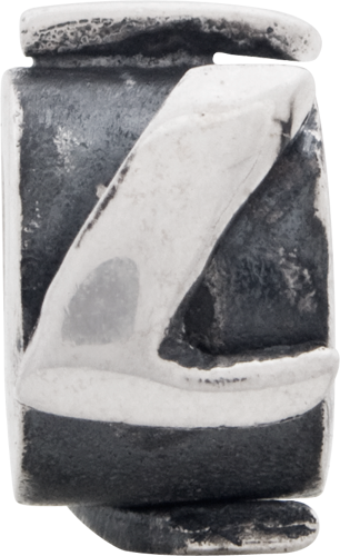 Sterling Silver Reflections Letter L Message Bead