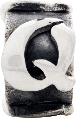 Sterling Silver Reflections Letter Q Message Bead