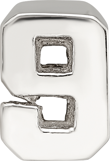 Sterling Silver Reflections Number 9 Bead