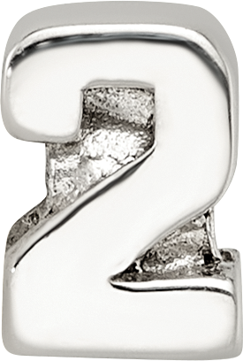 Sterling Silver Reflections Kids Number 2 Bead