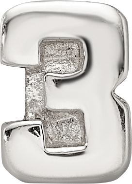 Sterling Silver Reflections Kids Number 3 Bead