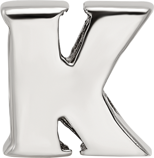 Sterling Silver Reflections Letter K Bead