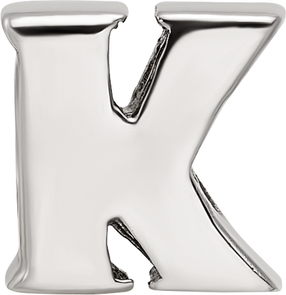 Sterling Silver Reflections Letter K Bead