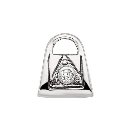 Sterling Silver Reflections Kids Cz Handbag Bead