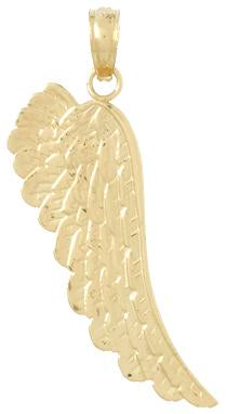 10K Yellow Gold 10K Angel Wing Pendant