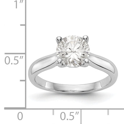 14K White Gold Simulated Diamond Engagement Ring