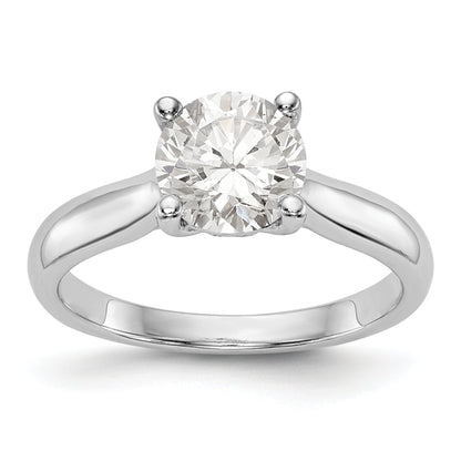 14K White Gold Simulated Diamond Engagement Ring