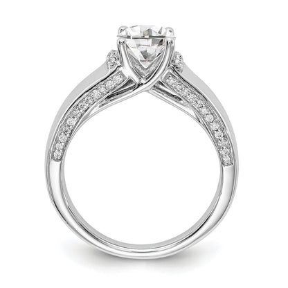 14k White Gold Simulated Diamond Engagement Ring