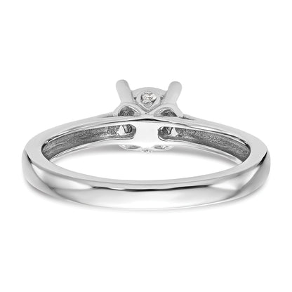 14K White Gold Simulated Diamond Engagement Ring