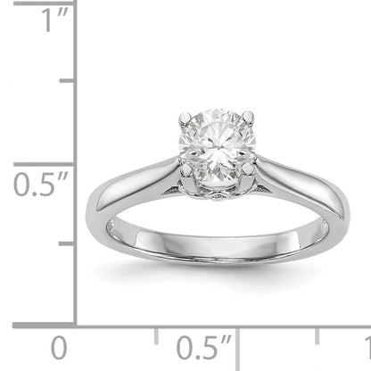 14K White Gold Simulated Diamond Engagement Ring