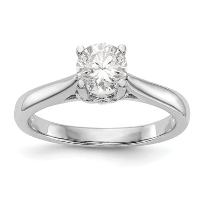 14K White Gold Simulated Diamond Engagement Ring