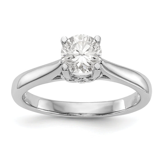 14K White Gold Simulated Simulated Diamond Engagement Ring