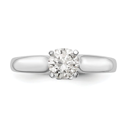 14k White Gold Simulated Diamond Peg Set  Engagement Ring