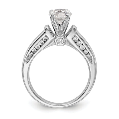 14k White Gold Simulated Diamond Engagement Ring