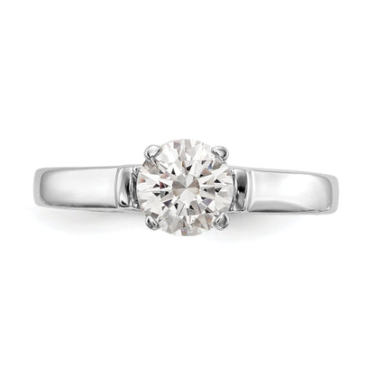 14k White Gold Simulated Diamond Engagement Ring