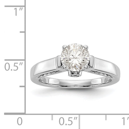 14k White Gold Simulated Diamond Engagement Ring