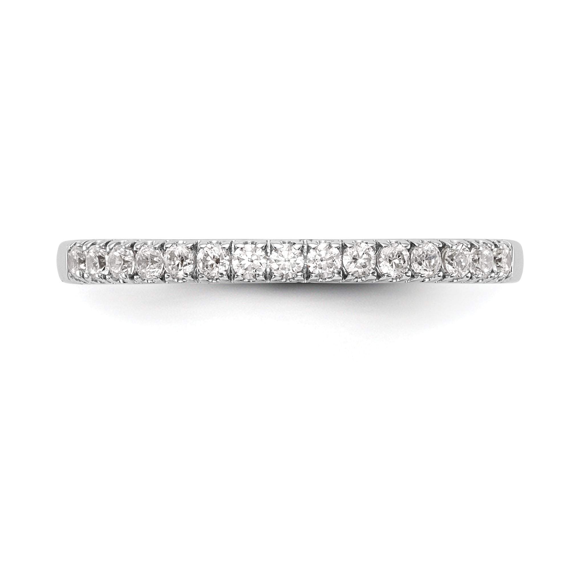 14k White Gold Diamond Wedding Band