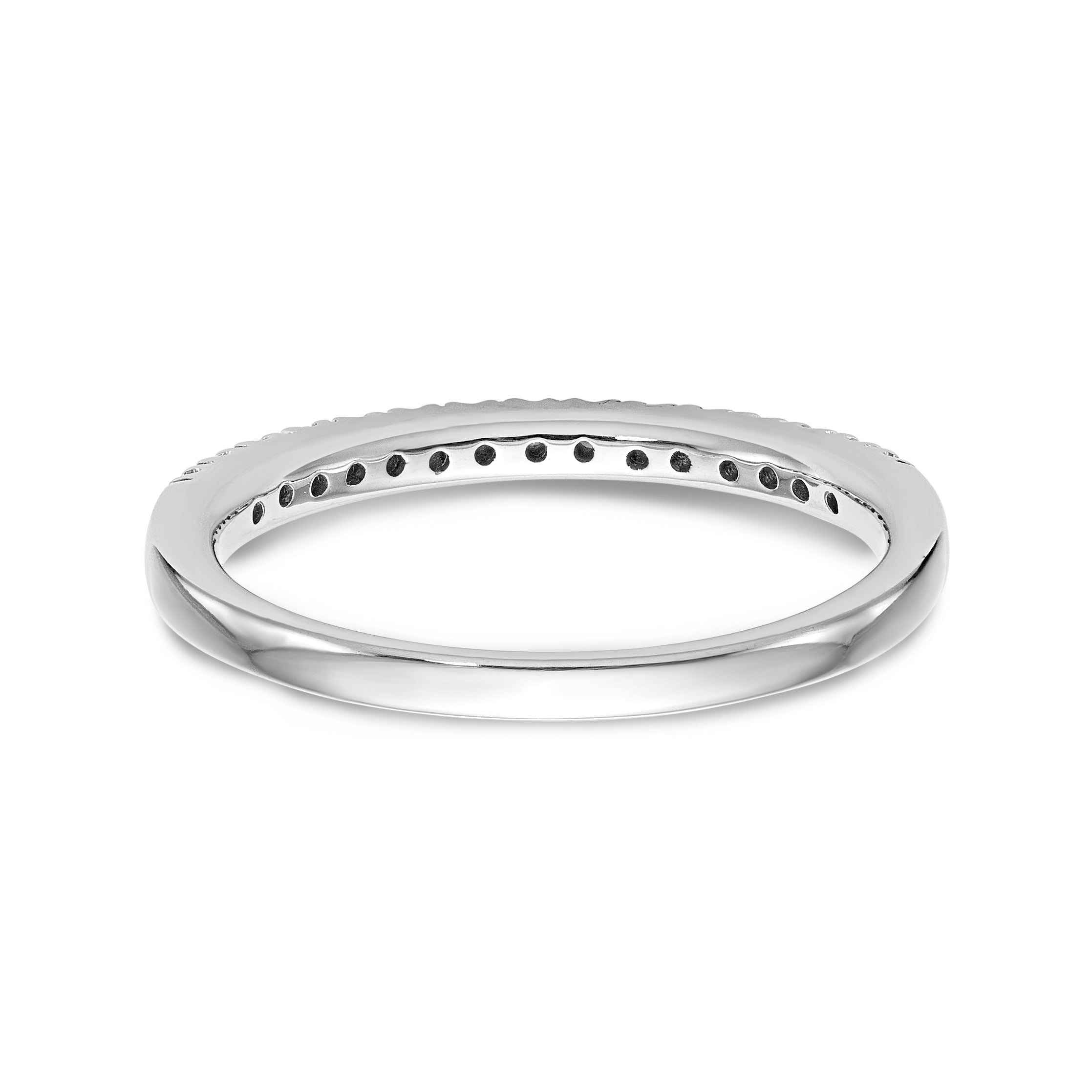 14k White Gold Diamond Wedding Band