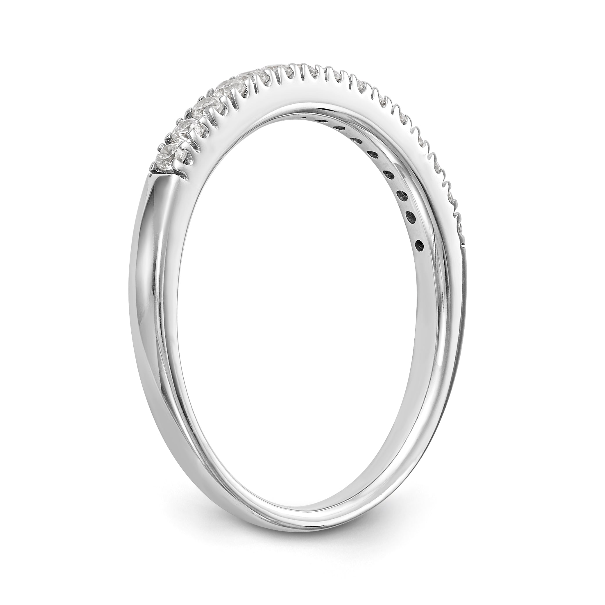 14k White Gold Diamond Wedding Band