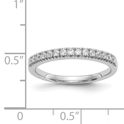 14k White Gold Diamond Wedding Band