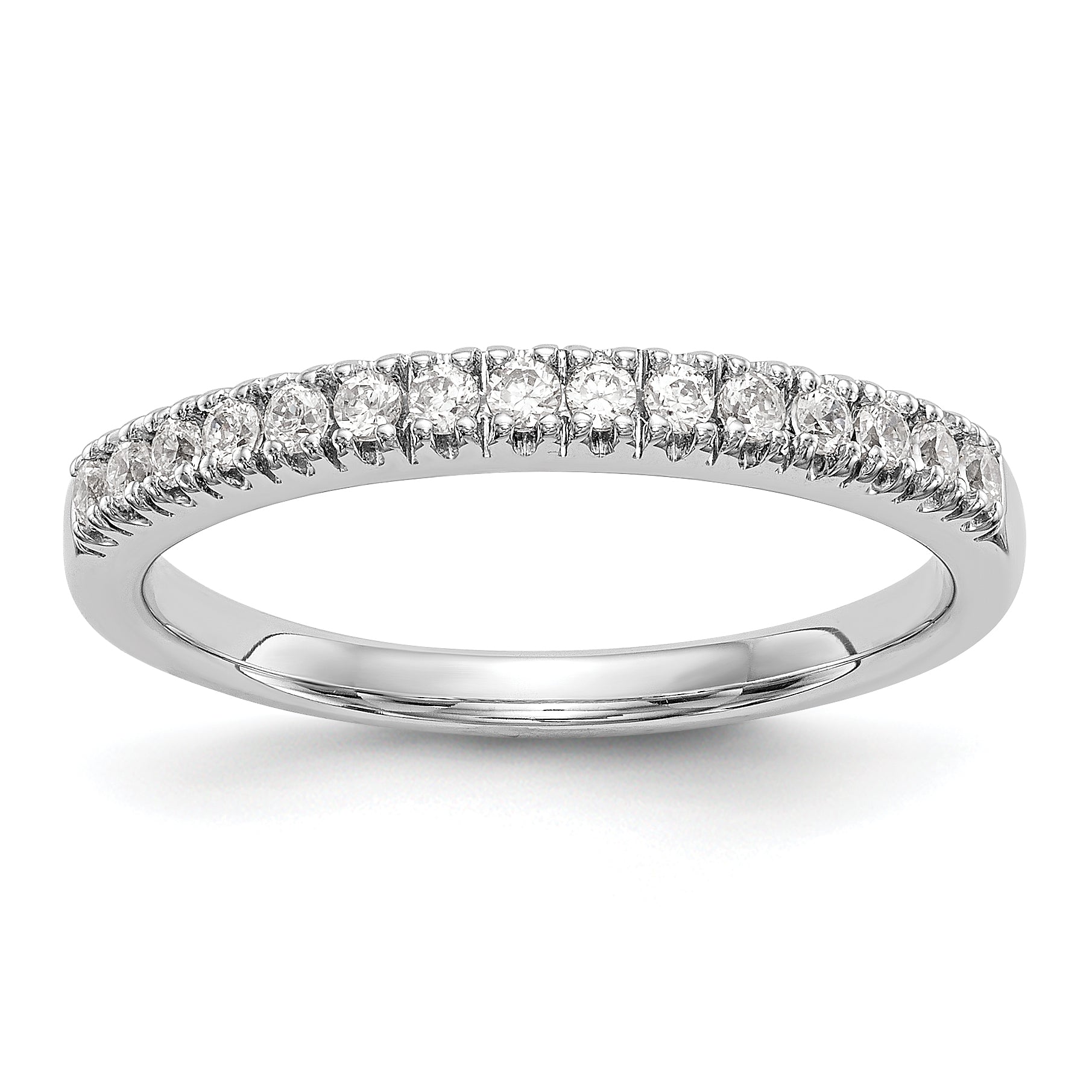 14k White Gold Diamond Wedding Band