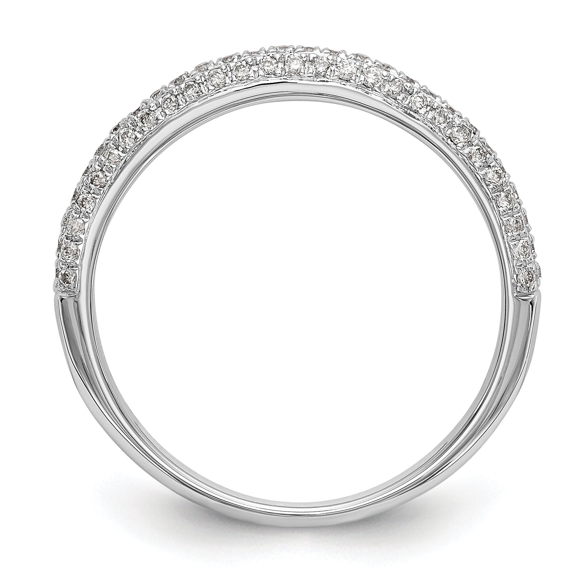 14k White Gold Diamond Wedding Band
