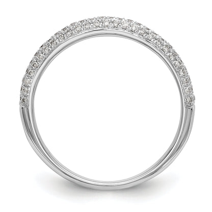 14k White Gold Diamond Wedding Band