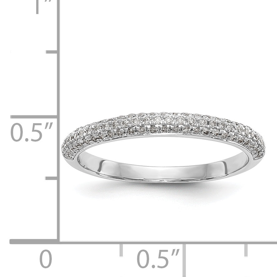 14k White Gold Diamond Wedding Band