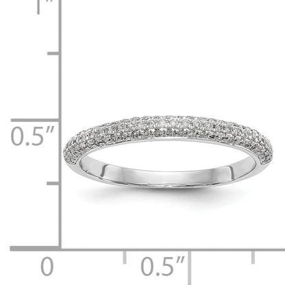 14k White Gold Diamond Wedding Band