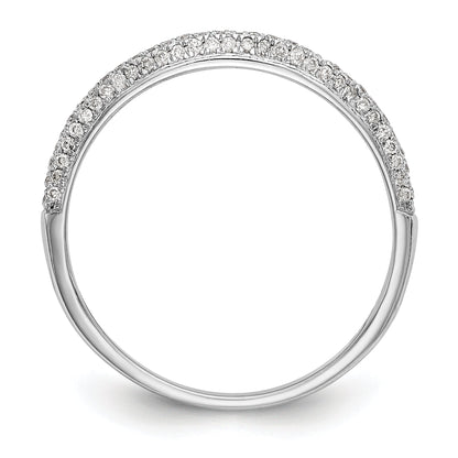 14K White Gold Round Simulated Diamond Halo Engagement Ring