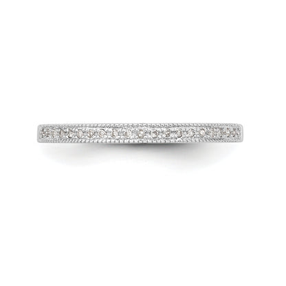 14k White Gold Diamond Set of 2 Wedding Band